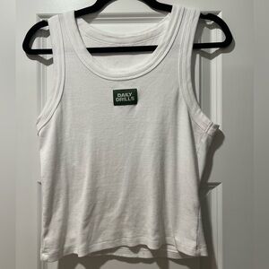 White Daily Drills tank - size M/L!